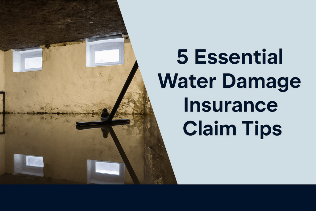 Tips for Water Damage Insurance Claims