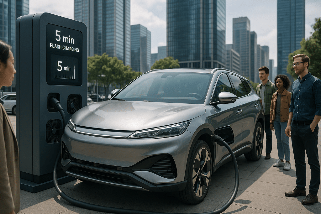 BYD Revoluciona com Carregamento Flash de 5 Minutos